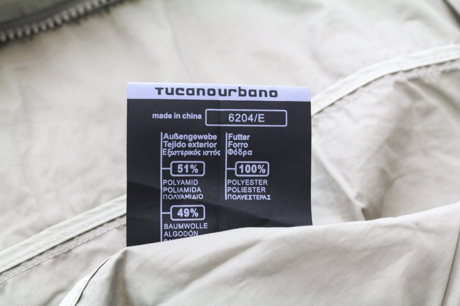 TUCANO URBANO Demetra moteriška IT38 smėlio pilkos spalvos medvilninė motociklininko striukė, neperpučiama nuo vėjo 