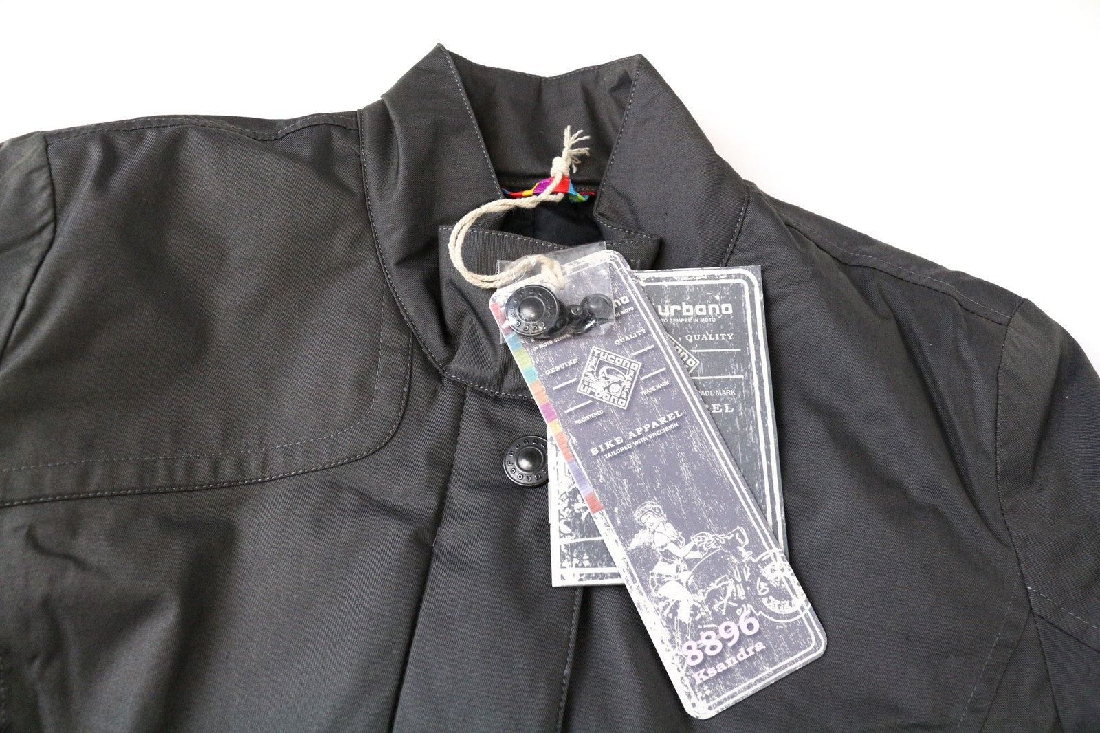 TUCANO URBANO Ksandra moteriška pilka IT40 medvilnės mišinio motociklininko striukė, atspari vandeniui 