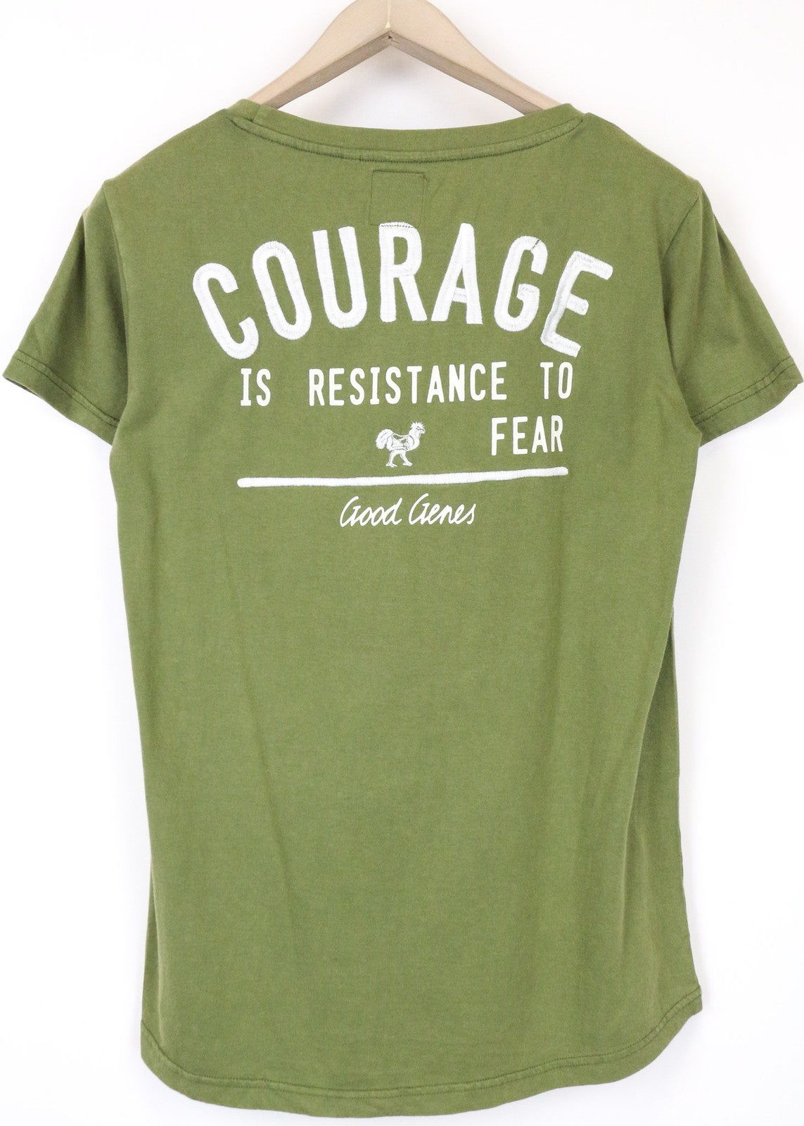 GOOD GENES Men's T-Shirt L Green Cotton Short Sleeve Pullover Casual Tee