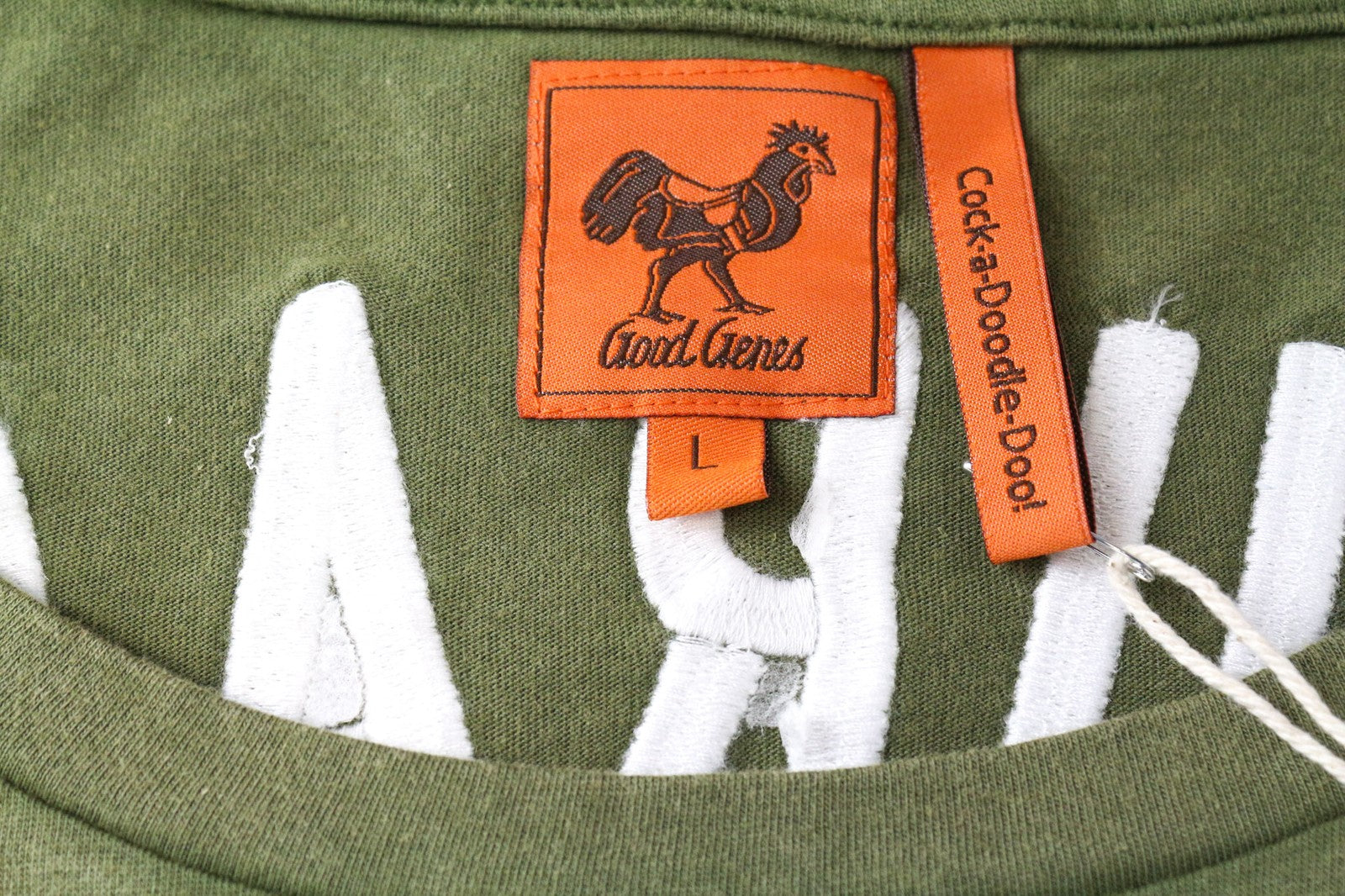 GOOD GENES Men's T-Shirt L Green Cotton Short Sleeve Pullover Casual Tee