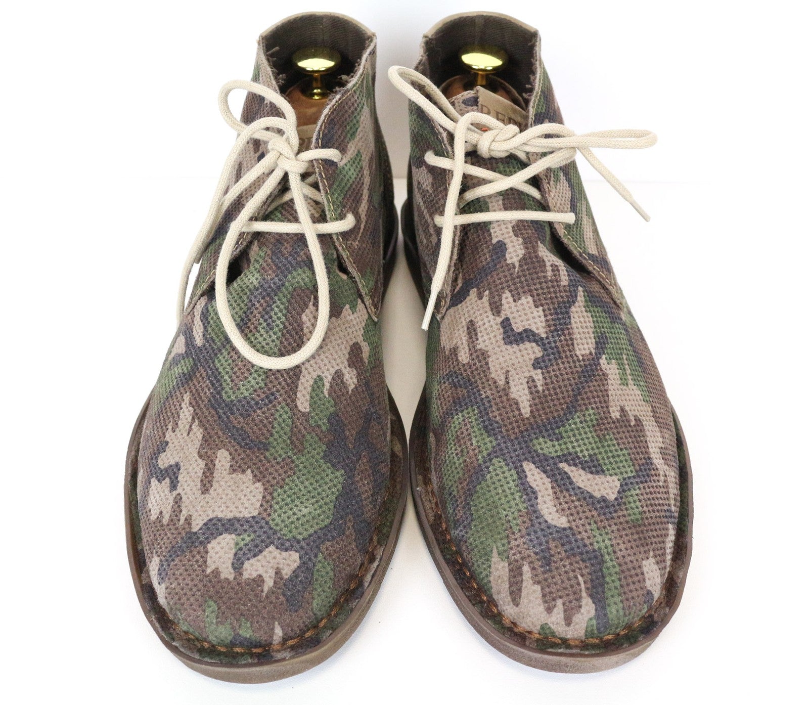 REPLAY vyriški batai EU40 rudi kamufliažinio rašto aukštakulniai laisvalaikio batai su raišteliais 
