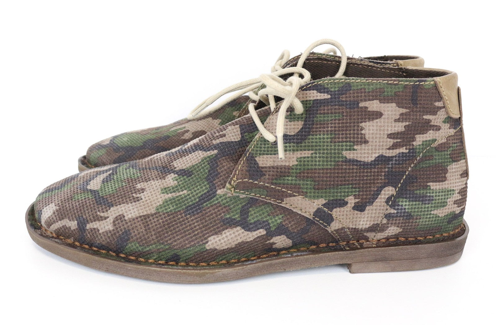 REPLAY vyriški batai EU40 rudi kamufliažinio rašto aukštakulniai laisvalaikio batai su raišteliais 