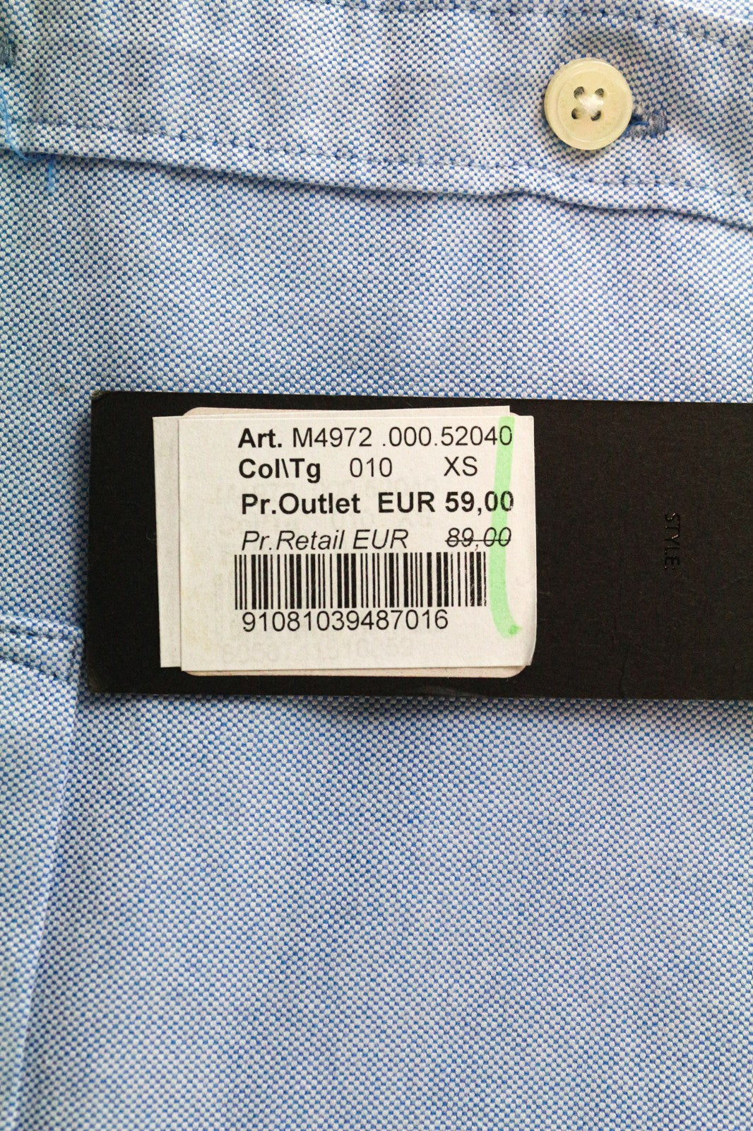 REPLAY vyriški marškinėliai XS dydžio, šviesiai mėlyni melanžo spalvos, grynos medvilnės, laisvalaikio stiliaus, su kišenėmis. 