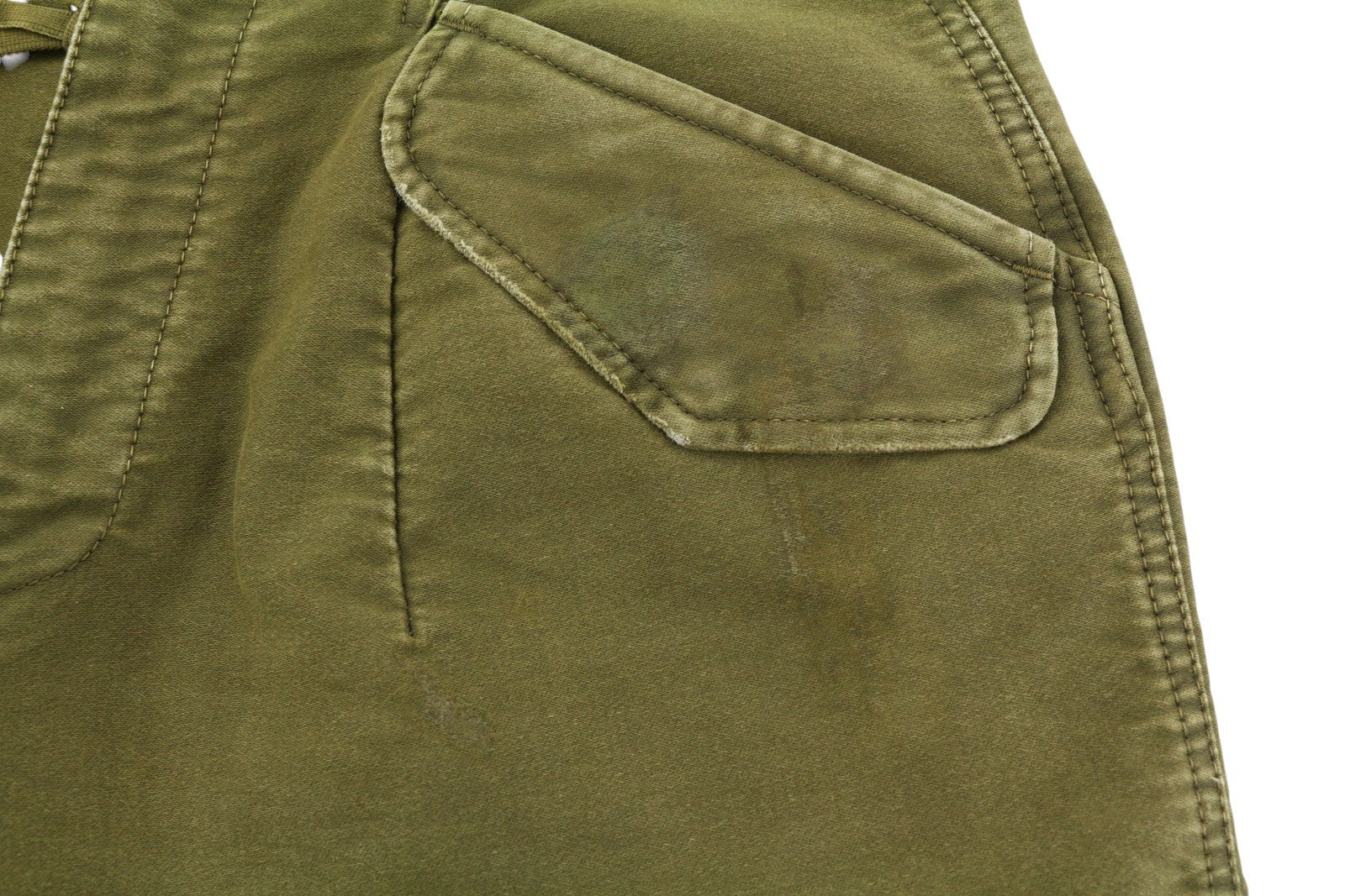 R13 kulkšnies karinės moteriškos kelnės 26 alyvuogių spalvos dažytos krovininės kelnės su užtrauktuku FW25 RRP1199 