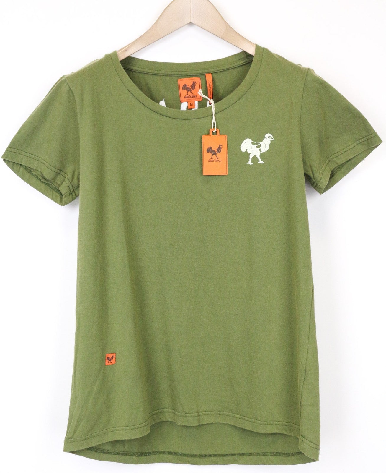 GOOD GENES Men's T-Shirt M Green Cotton Short Sleeve Pullover Logo Tee