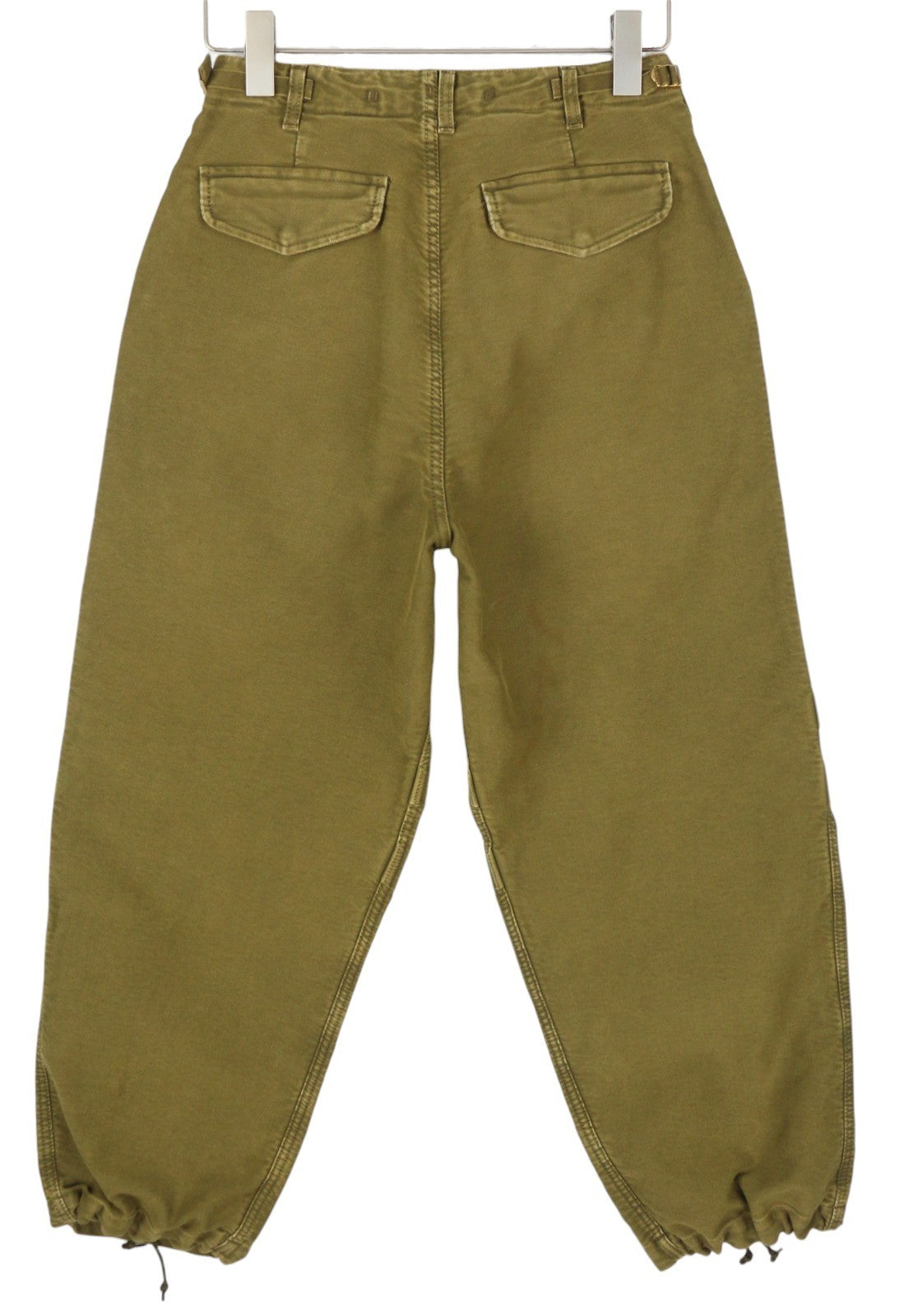 R13 kulkšnies karinės moteriškos kelnės 25 alyvuogių spalvos dažytos krovininės kelnės su užtrauktuku FW25 RRP1199 