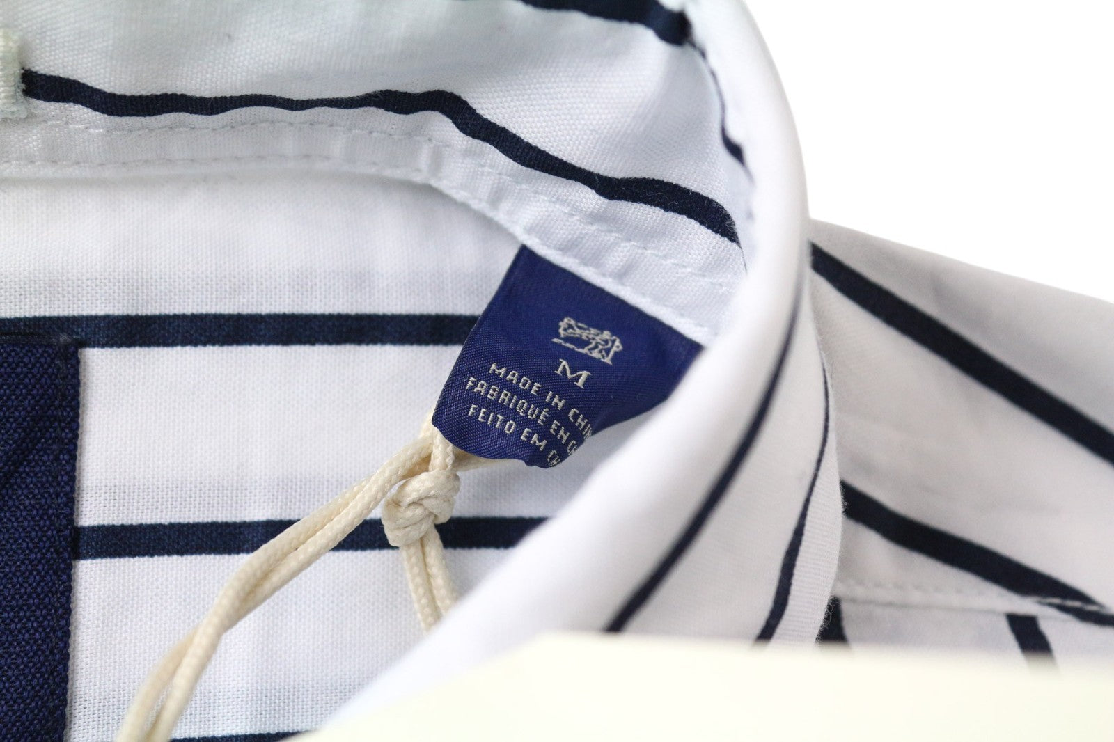 SCOTCH &amp; SODA vyriški marškinėliai M, balti dryžuoti, ploni, asimetriški medvilniniai marškinėliai ilgomis rankovėmis 