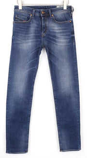 DIESEL Buster 084NS vyriški džinsai W28/L32 Slim Tapered mėlyni, tamprūs, įprasto kirpimo 
