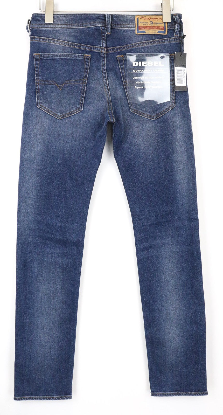 DIESEL Buster 084NS vyriški džinsai W28/L32 Slim Tapered mėlyni, tamprūs, įprasto kirpimo 