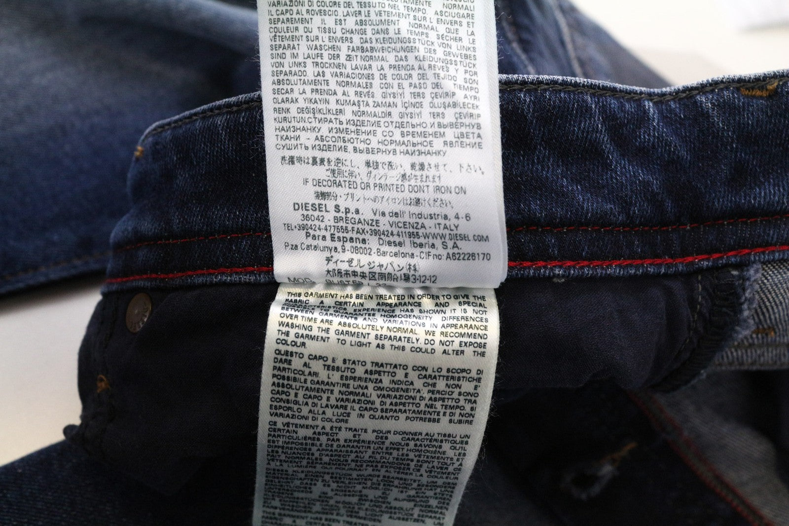 DIESEL Buster 084NS vyriški džinsai W28/L32 Slim Tapered mėlyni, tamprūs, įprasto kirpimo 