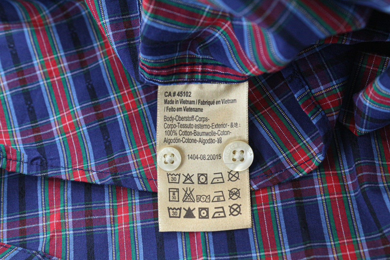 SCOTCH &amp; SODA vyriški marškinėliai S dydžio, vidutinės mėlynos spalvos, languoti, medvilniniai, su sagomis, laisvalaikio stiliaus