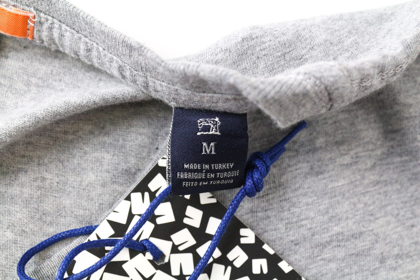 SCOTCH &amp; SODA moteriški marškinėliai M pilki siuvinėti medvilninio džersio apvalūs marškinėliai