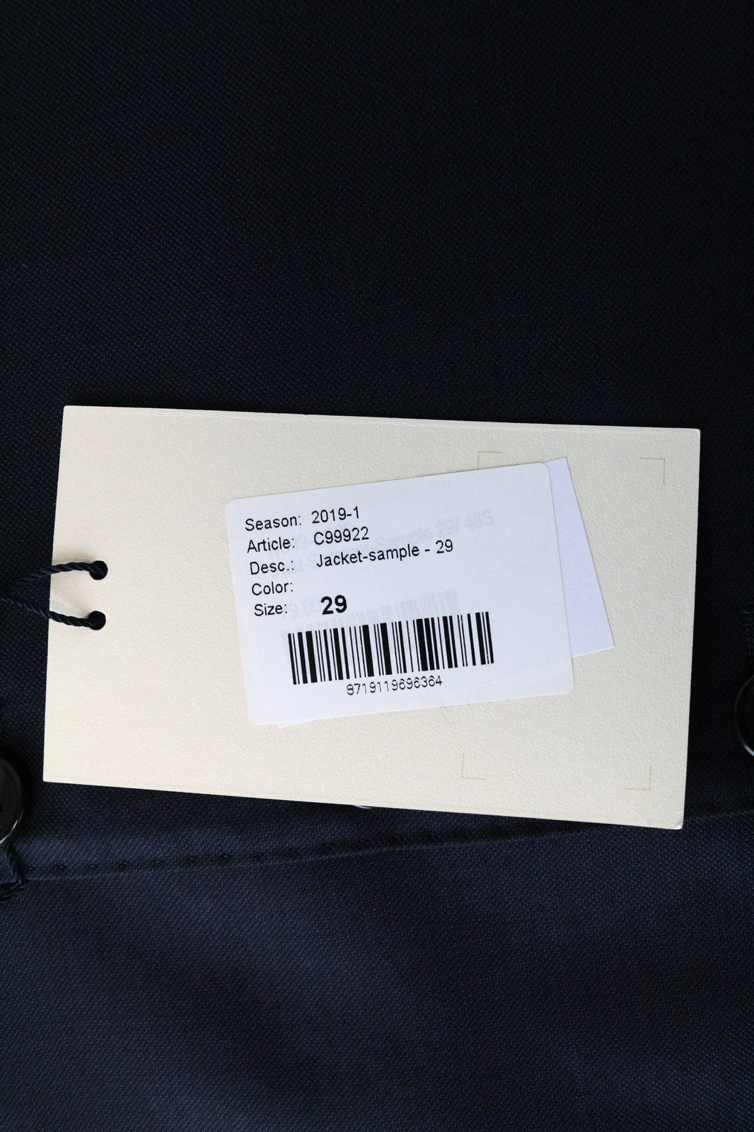 SUITSUPPLY Lazio Men's Waistcoat UK54S Blue Slim Pure Wool V-Neck Formal