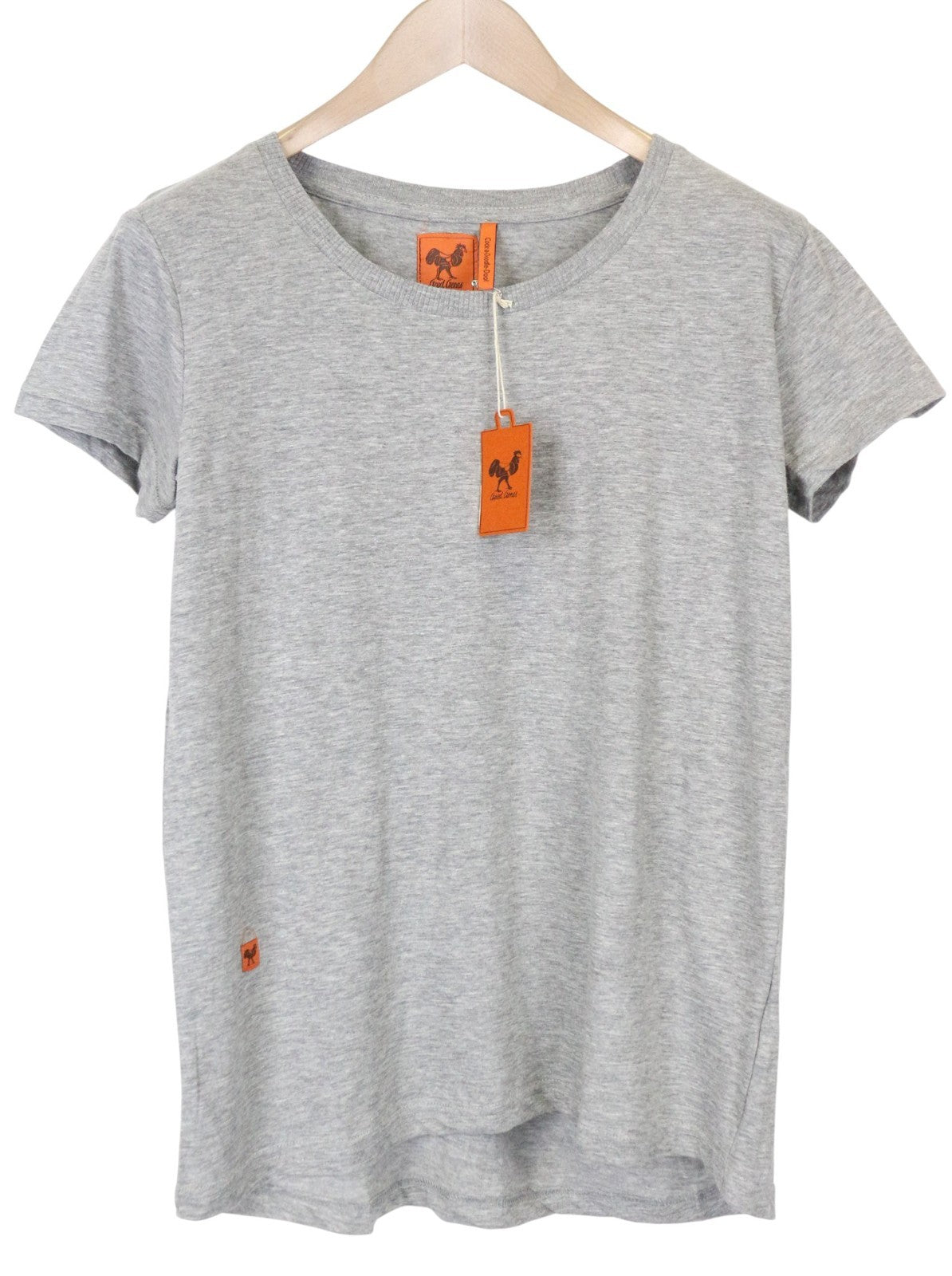 GOOD GENES Men's T-Shirt S Grey Melange Cotton Blend Jersey Crewneck Tee