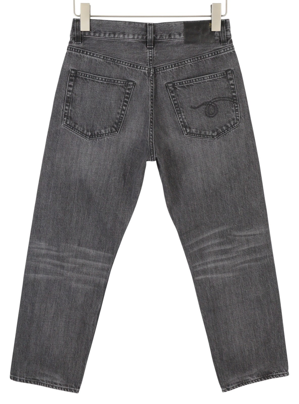 R13 Boyfriend moteriški džinsai 24 Wilson juodi ūsai su išblukusiais trumpais tiesiais PS25 