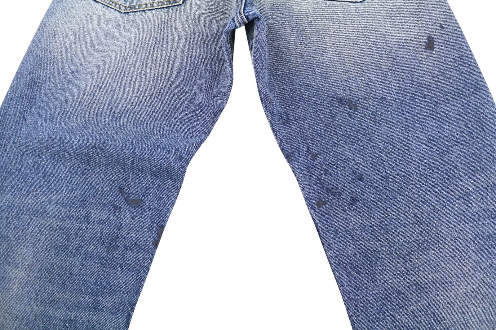 R13 Boyfriend moteriški džinsai 25 Jasper ūsai su išblukusiu trumpinimu, mėlyni PF25 