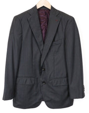 SUITSUPPLY Lazio vyriškas švarkas UK38S pilkos vilnos silkės kaulo plonas klasikinis kostiumas 