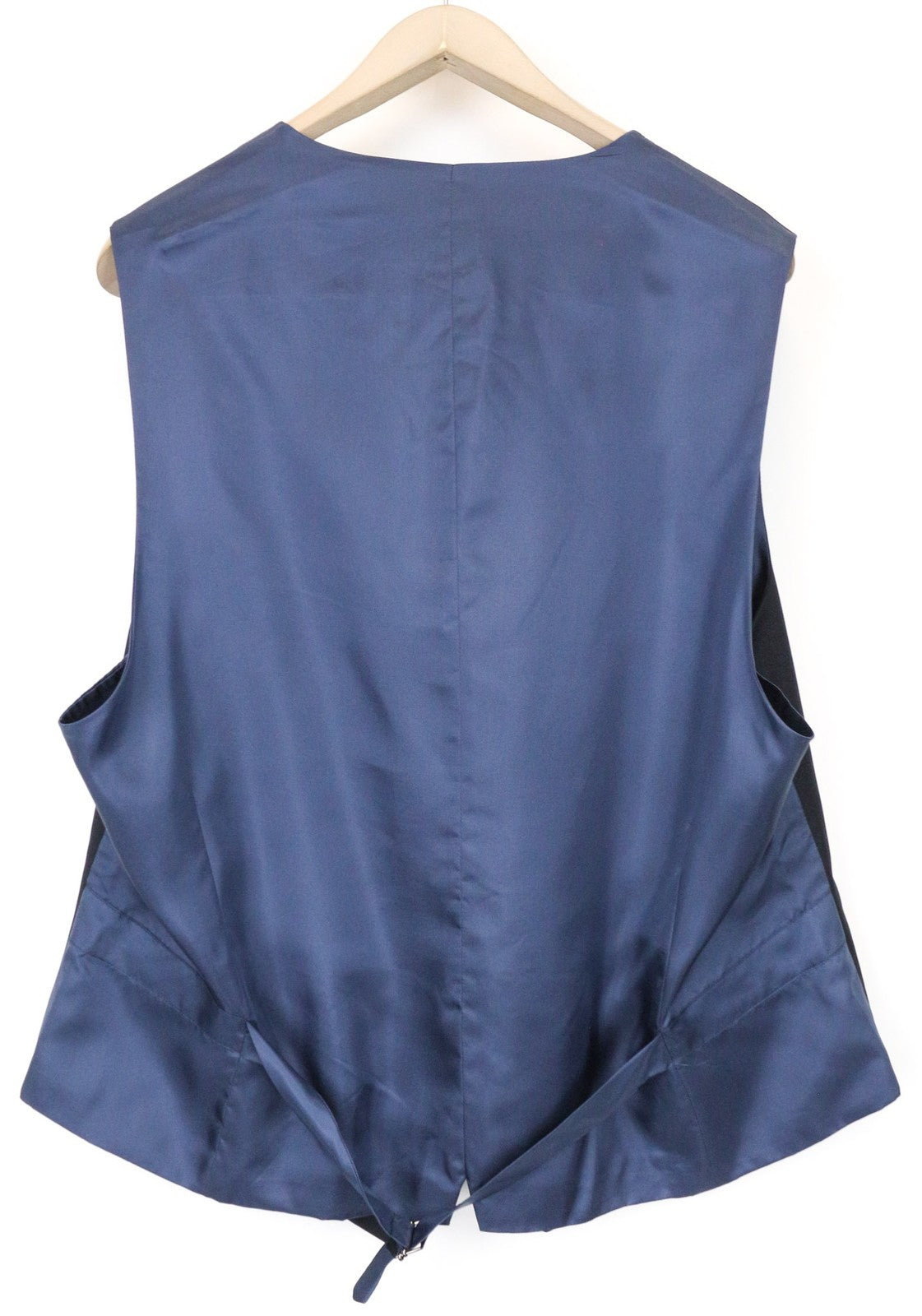 SUITSUPPLY Ferrara vyriška liemenė UK52L mėlyna plona grynos vilnos liemenė V formos iškirpte 