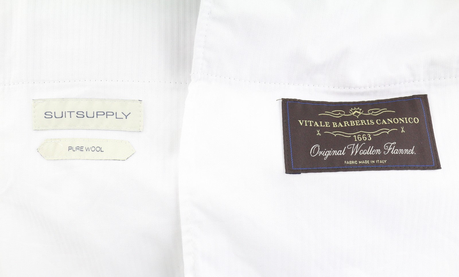 SUITSUPPLY Vigo ZC vyriškos kelnės UK30S pilkos melanžo flanelinės vilnos klostės siaurėjančios 