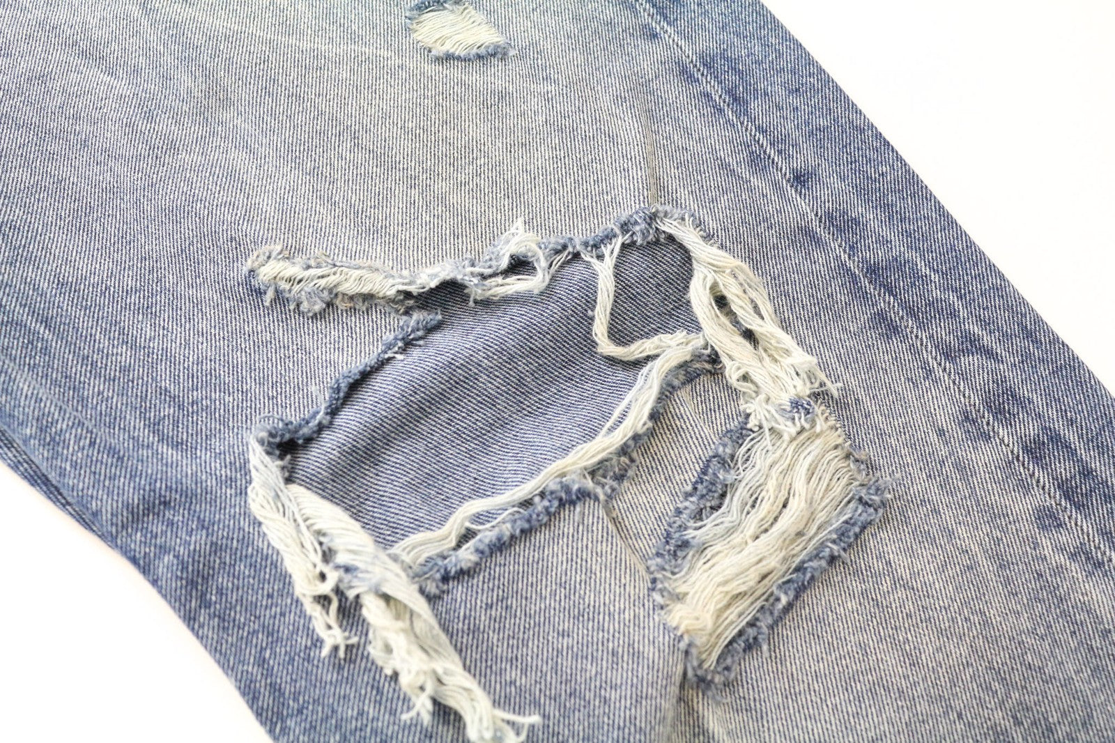 DIESEL Dagh-XP 084ZS Men's Jeans W34/L30 Straight Non-Stretch Blue Distressed