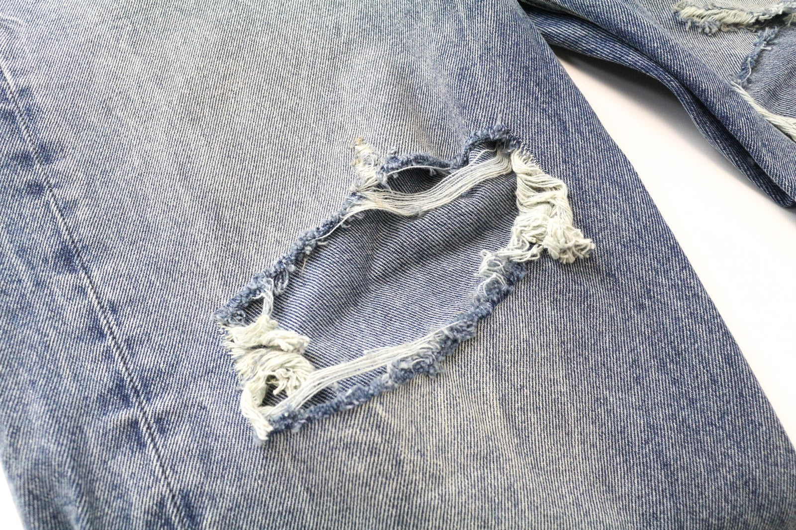 DIESEL Dagh-XP 084ZS Men's Jeans W34/L30 Straight Non-Stretch Blue Distressed