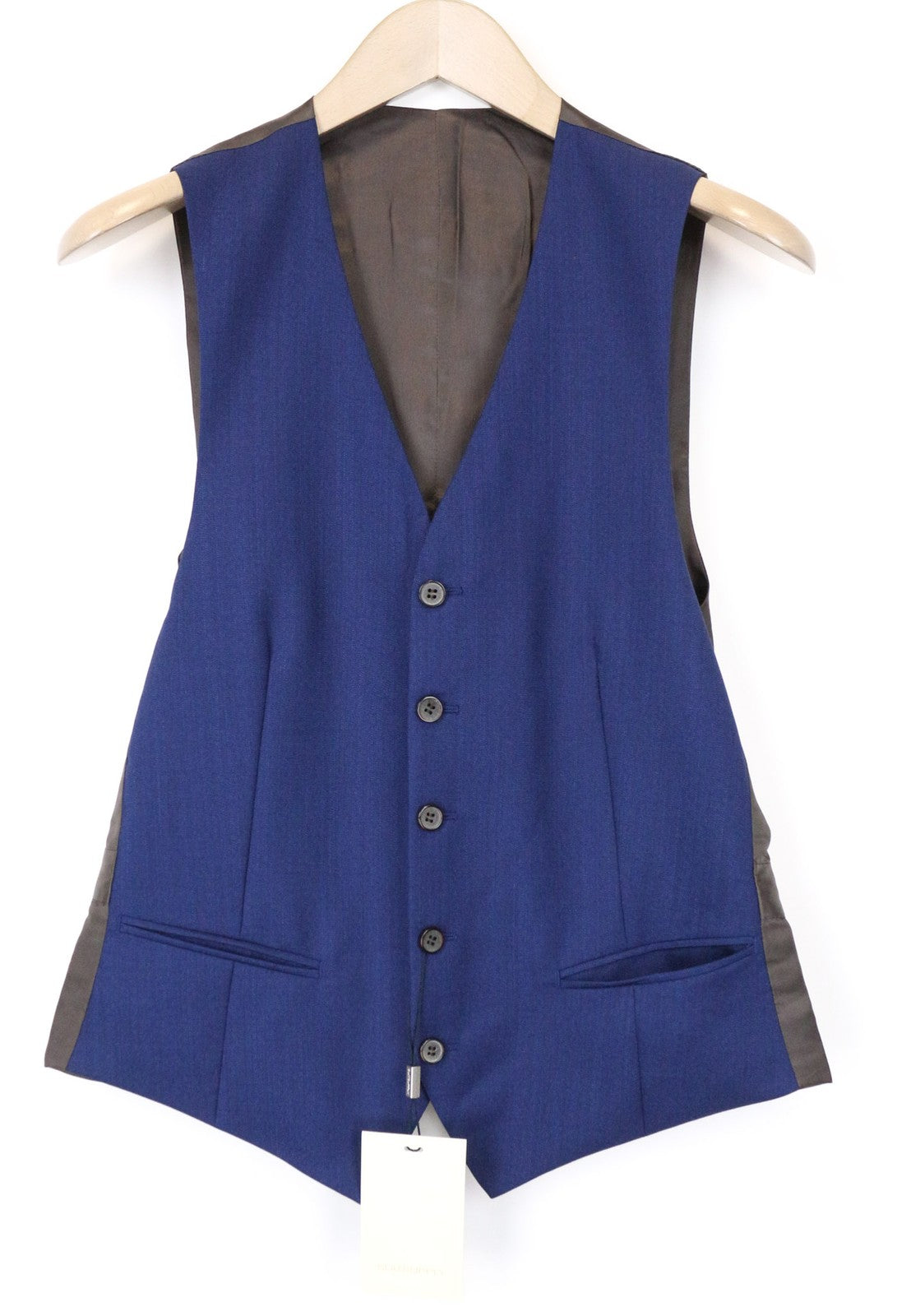 SUITSUPPLY Ferrara vyriška liemenė UK36R vidutinio mėlynumo plona grynos vilnos oficiali liemenė 