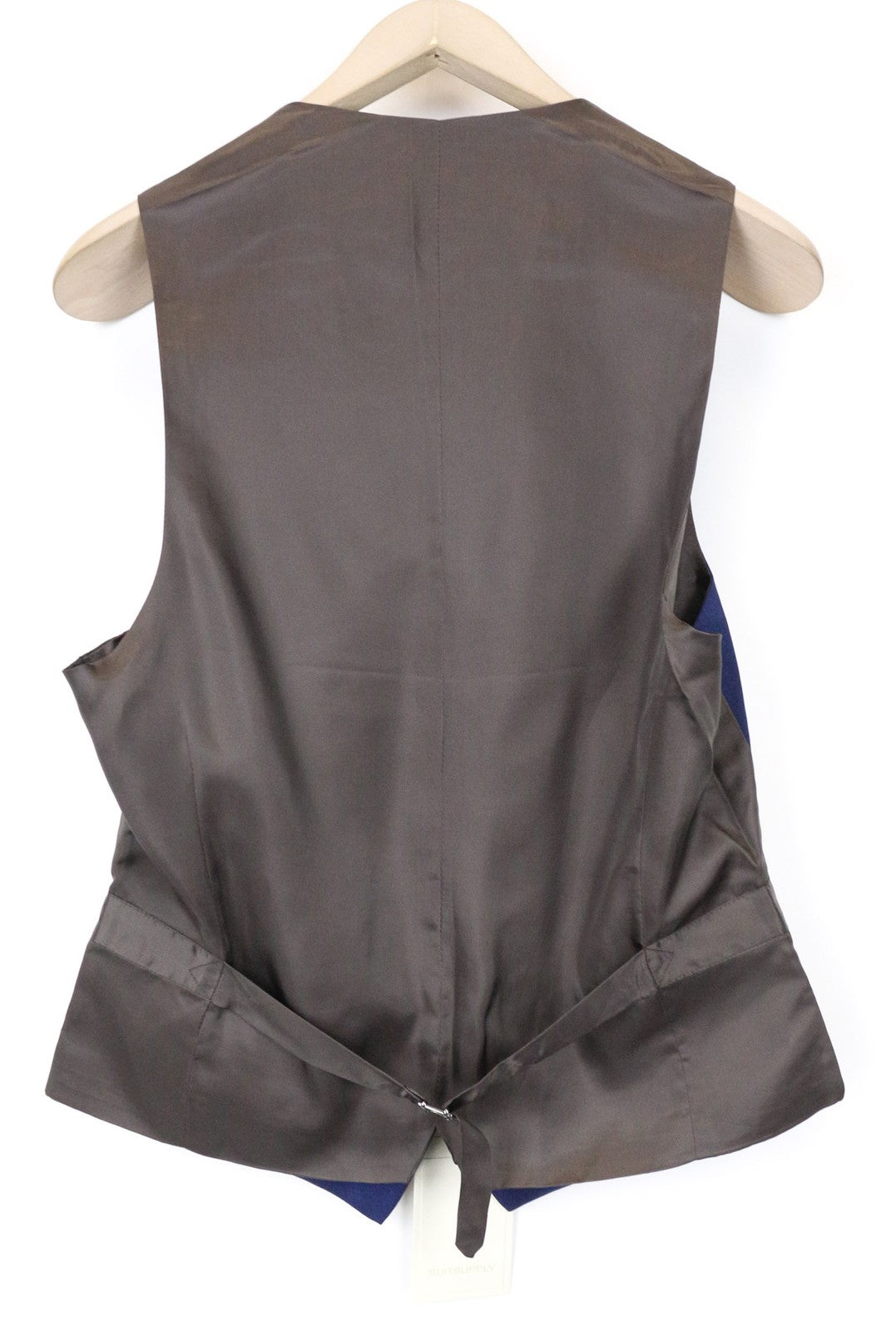 SUITSUPPLY Ferrara vyriška liemenė UK36R vidutinio mėlynumo plona grynos vilnos oficiali liemenė 