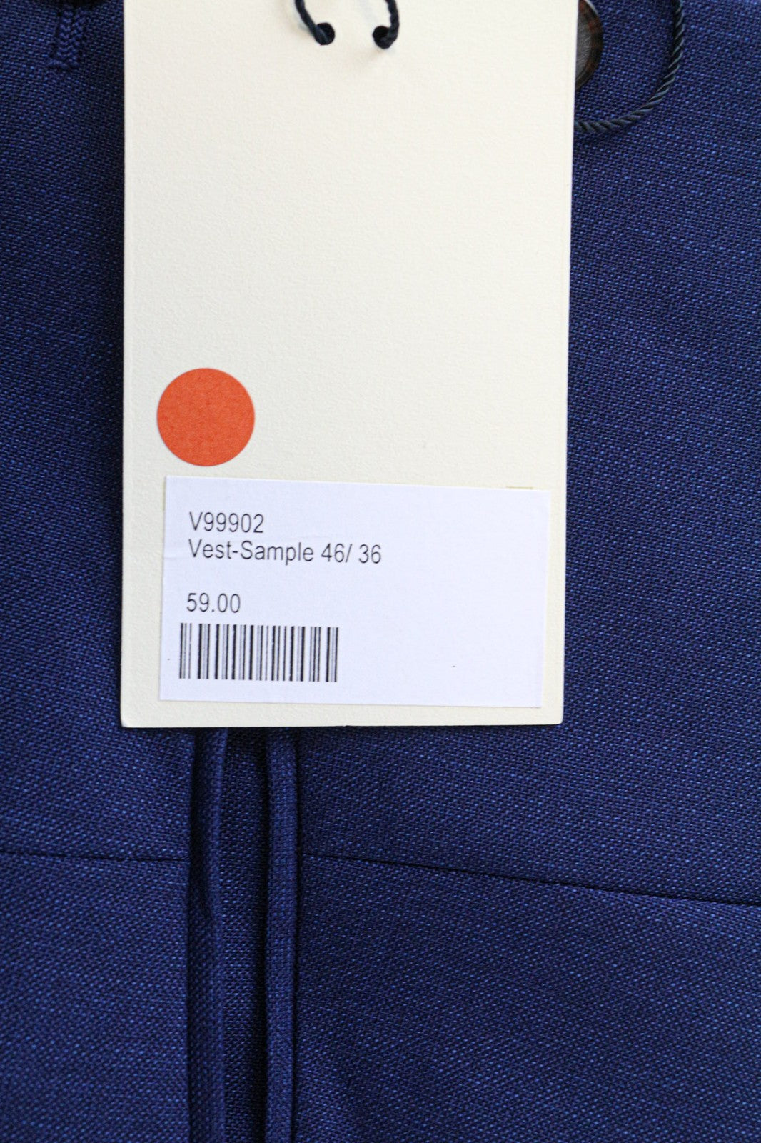 SUITSUPPLY Ferrara vyriška liemenė UK36R vidutinio mėlynumo plona grynos vilnos oficiali liemenė 