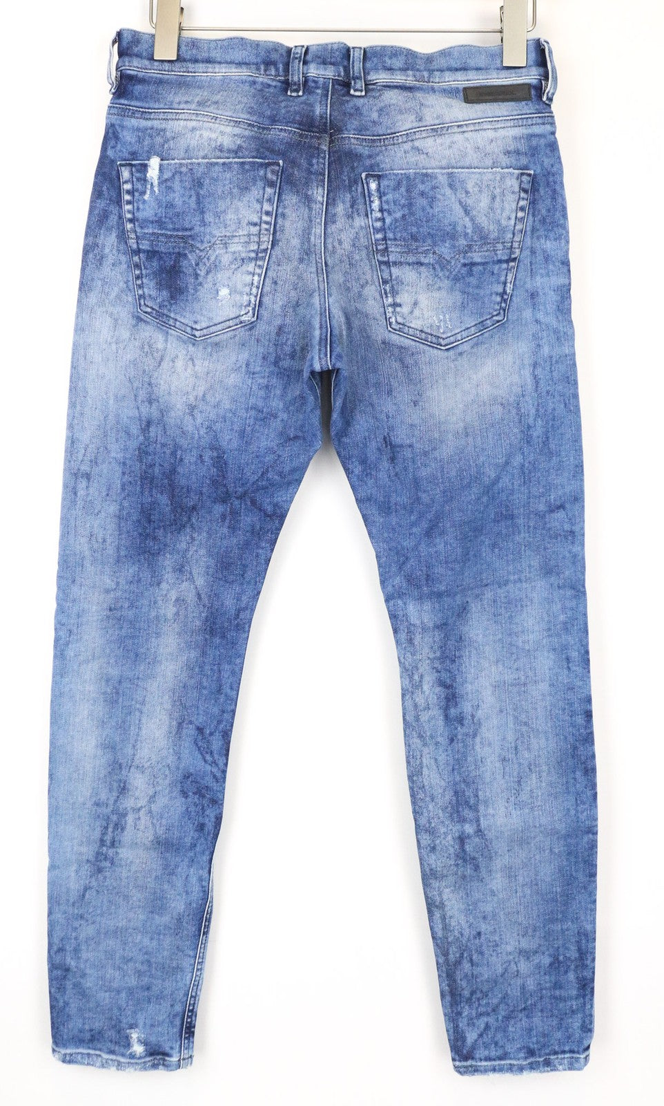 DIESEL Krailey-BT 080AS moteriški džinsai W27 mėlyni Jogg sportiniai tamprūs džinsai su dirbtiniu gobtuvu 