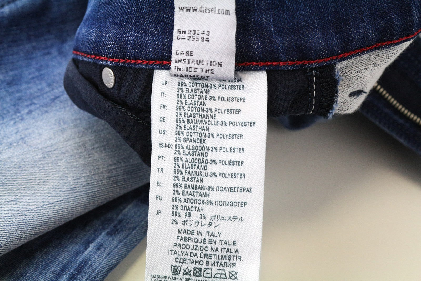 DIESEL Krailey-BT 080AS moteriški džinsai W27 mėlyni Jogg sportiniai tamprūs džinsai su dirbtiniu gobtuvu 