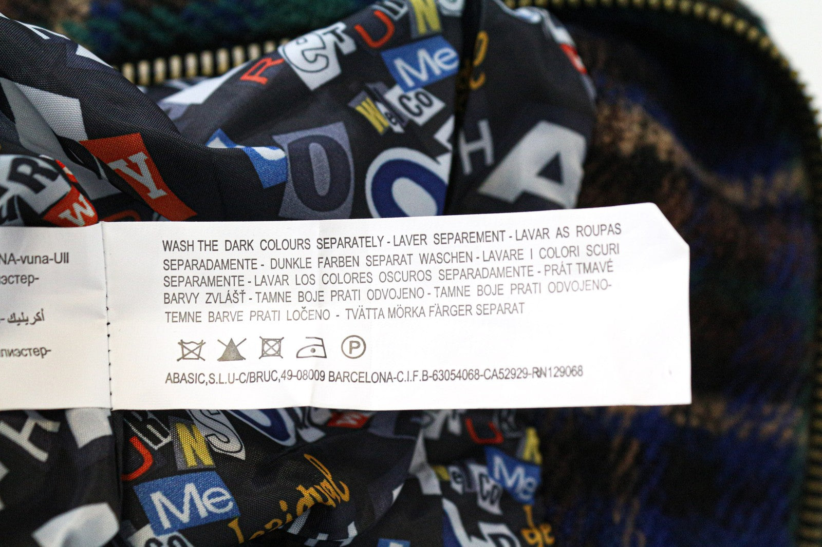 DESIGUAL moteriškas paltas 40 mėlynas languotas tartano vilnos mišinio kimono su atpalaiduojančia kaklu 