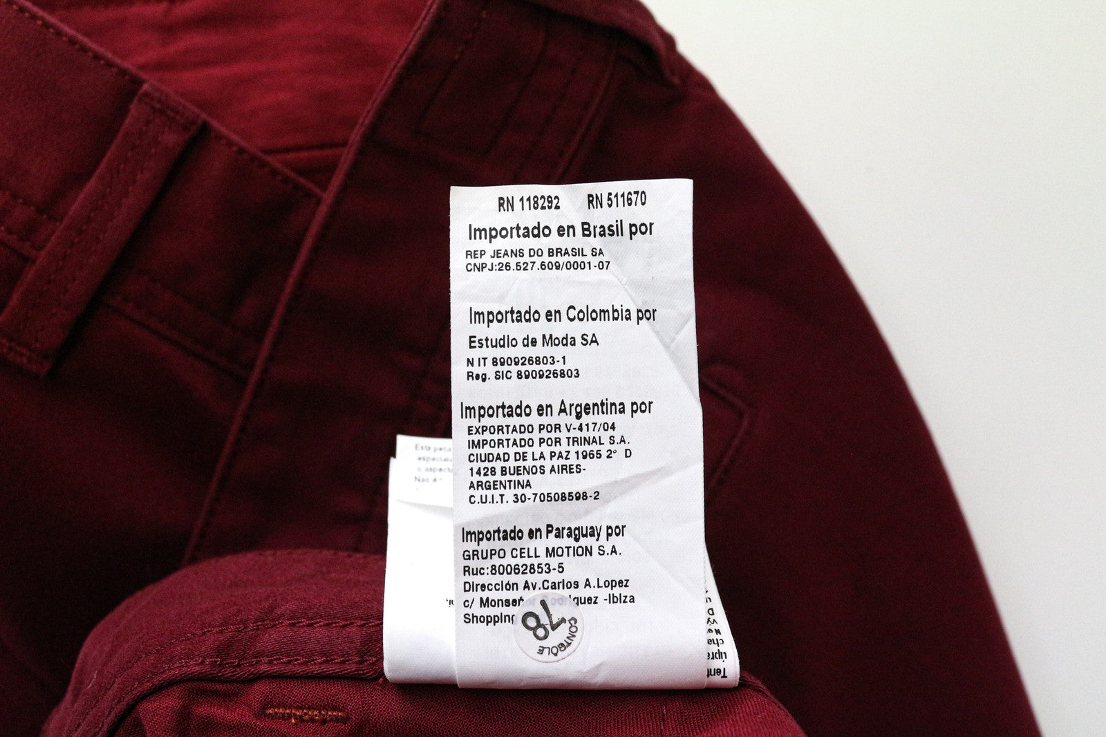 REPLAY Tom vyriškos kelnės W34/L30 raudonos tamprios chino kelnės su tiesia klešne, klasikinio stiliaus užtrauktuku 