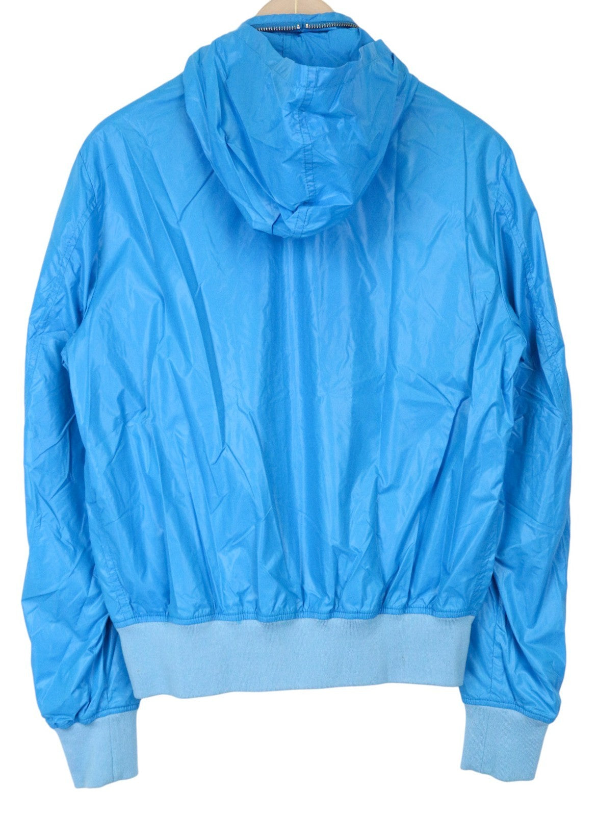 RICHMOND vyriška striukė IT48 šviesiai mėlyna su gobtuvu ir vėjui nepralaidi striukė su dvigubu užtrauktuku, dizainerio 