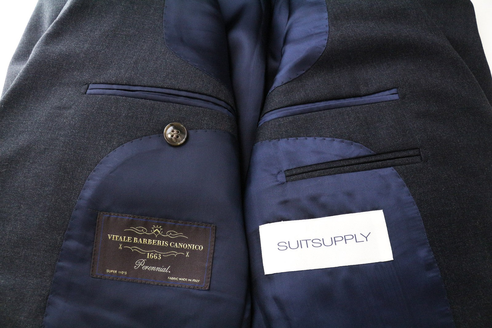 „SUITSUPPLY Lazio“ vyriškas švarkas, UK38L, plonas, tamsiai pilkas, melanžo spalvos, oficialus paltas 