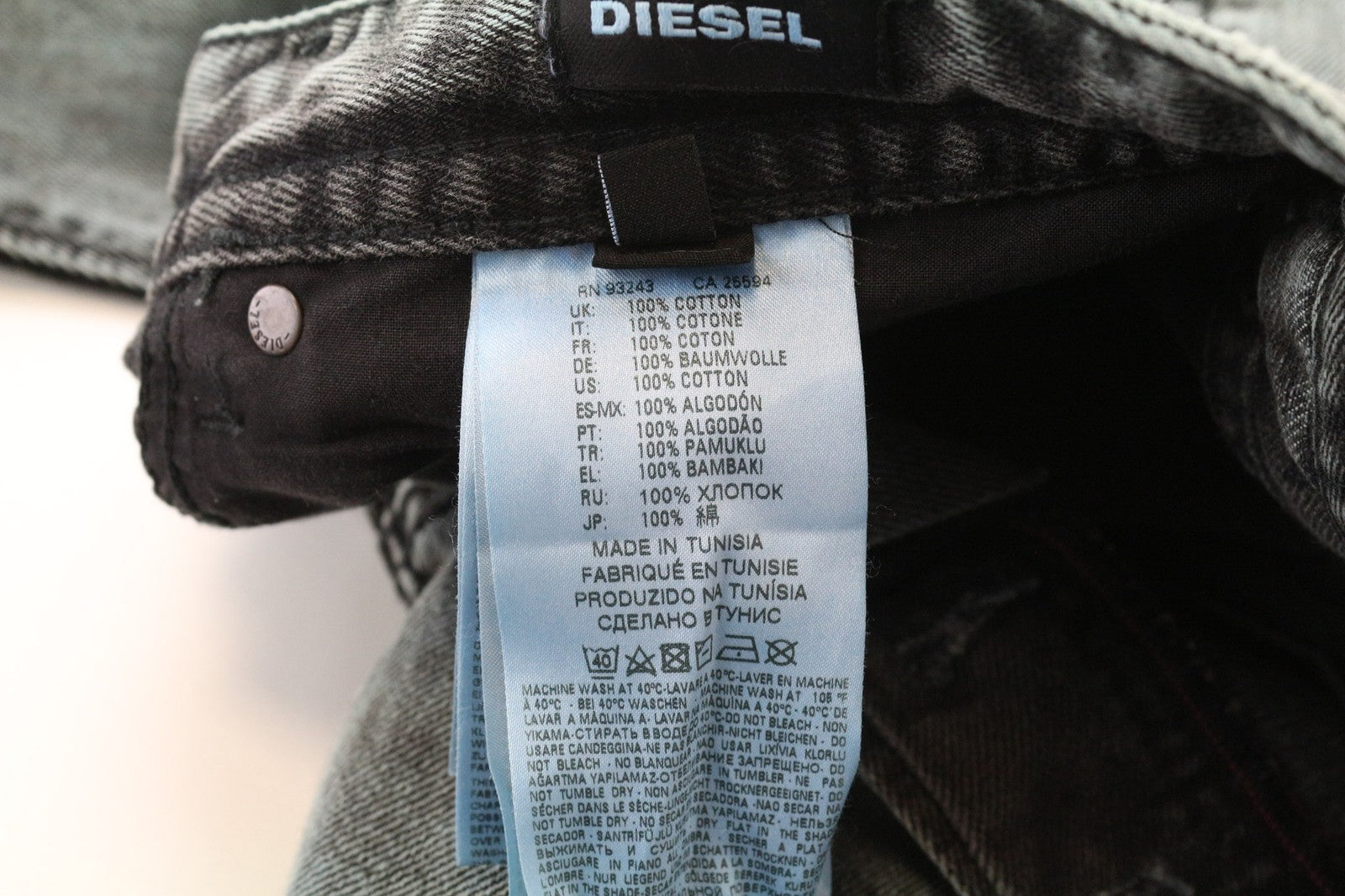 DIESEL D-Buster-CO 00SJ7S vyriški džinsai W29 mėlyni, ploni, siaurėjantys, netamprūs 