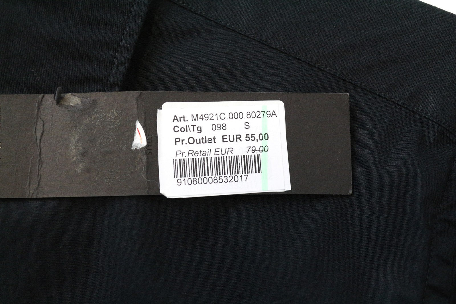 REPLAY vyriški marškinėliai S, juodi, vienspalviai, tamprūs medvilnės mišinio marškinėliai su sagomis užsegama platėjančia apykakle 