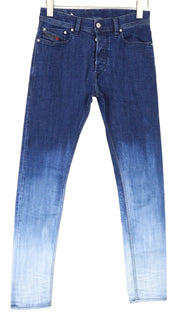 DIESEL Tepphar 084MM Men's Jeans W28/L32 Slim Carrot Blue Stretch Button Fly