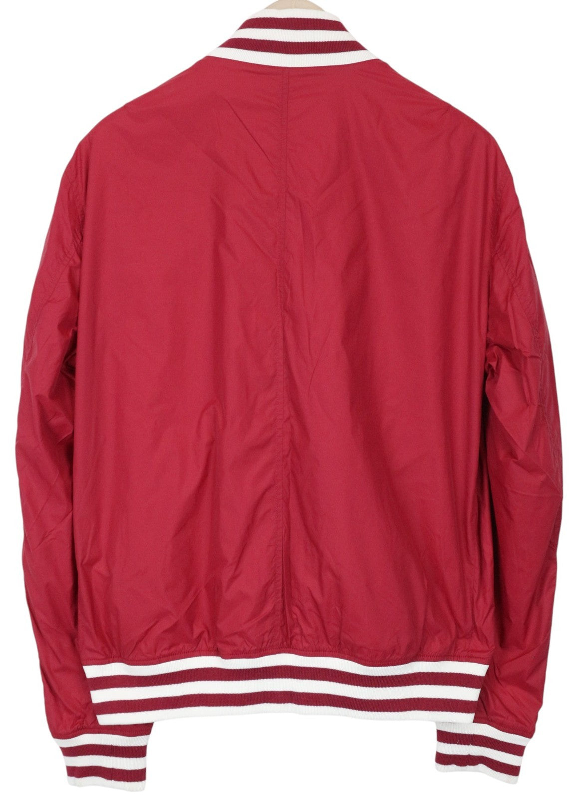 RICHMOND vyriška striukė IT52 raudona sportinė dizainerio neperšlampama striukė su dryžuotu briaunuotu pamušalu 