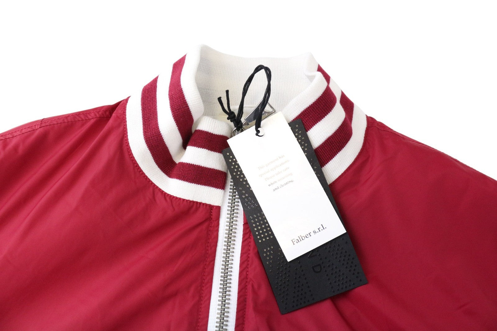 RICHMOND vyriška striukė IT52 raudona sportinė dizainerio neperšlampama striukė su dryžuotu briaunuotu pamušalu 