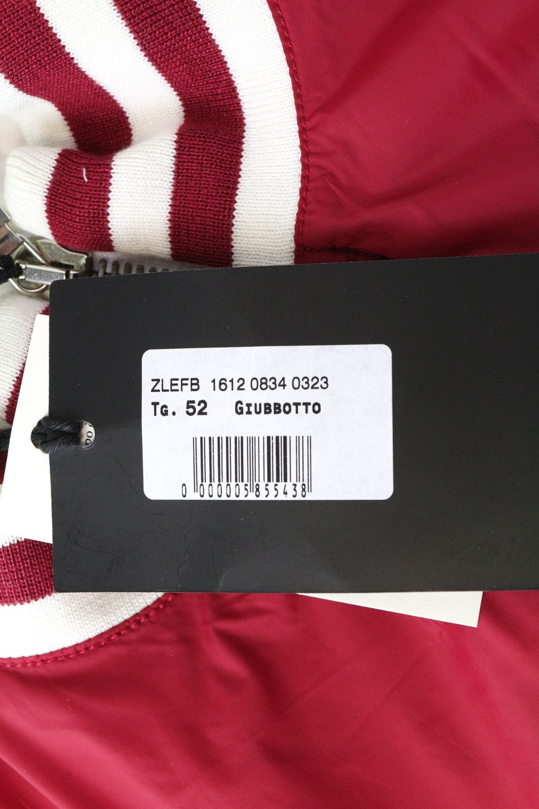 RICHMOND vyriška striukė IT52 raudona sportinė dizainerio neperšlampama striukė su dryžuotu briaunuotu pamušalu 