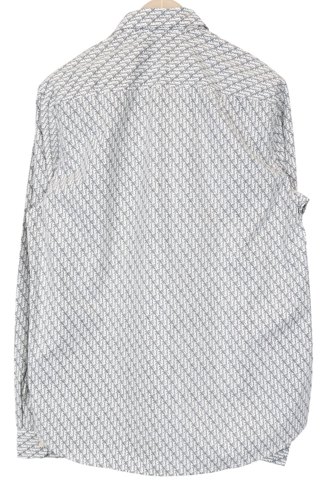 SCOTCH &amp; SODA vyriški marškinėliai L dydžio, šviesiai pilki, palmių rašto, grynos medvilnės, laisvalaikio stiliaus