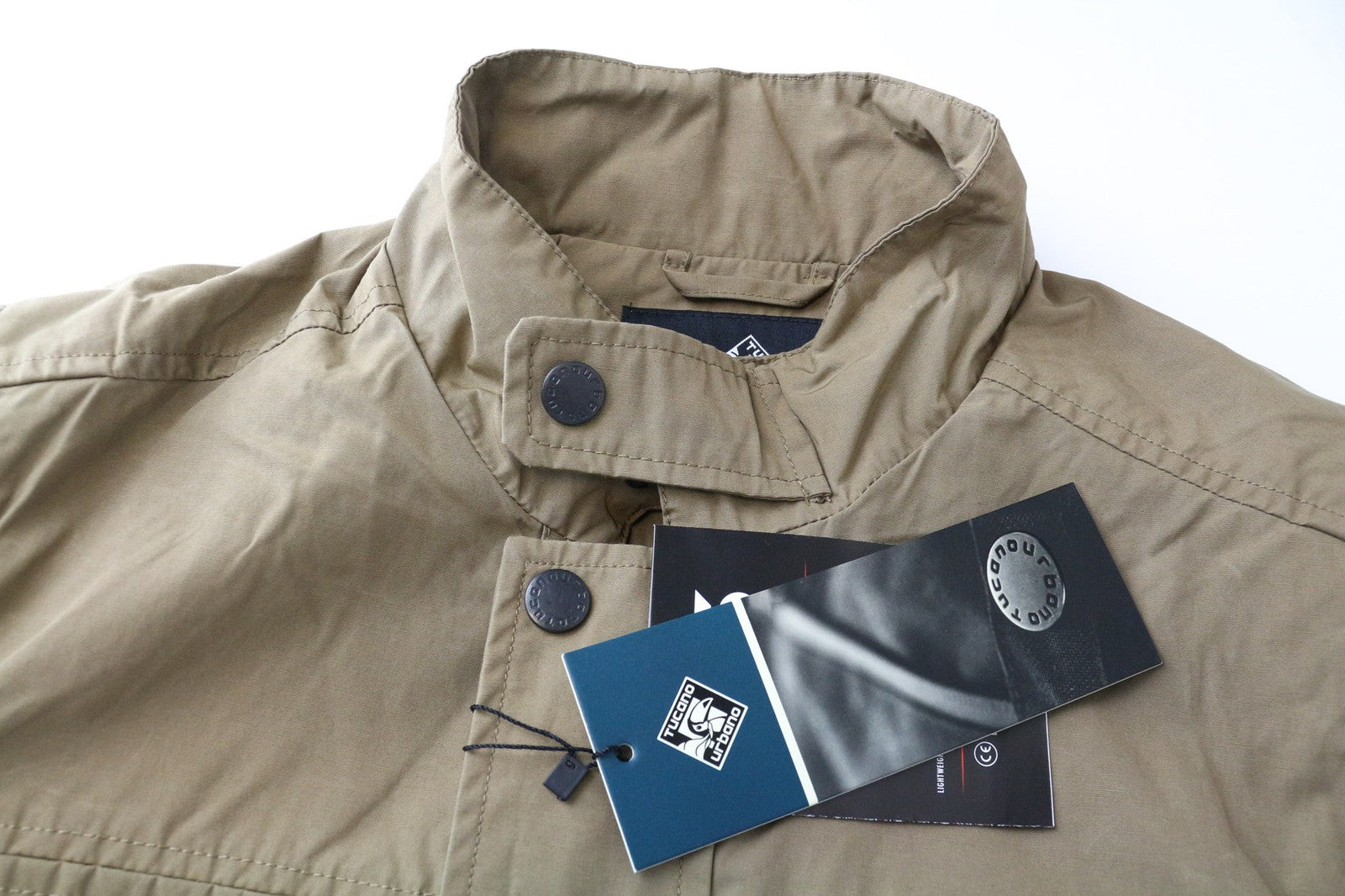 TUCANO URBANO Robert vyriška striukė IT48 smėlio spalvos, vandeniui atspari, kvėpuojanti, motociklams 