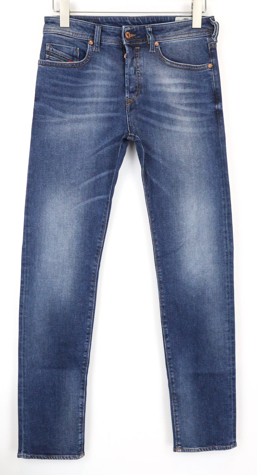 DIESEL Buster 084NS vyriški džinsai W28/L32 mėlyni, siaurėjantys, tamprūs 