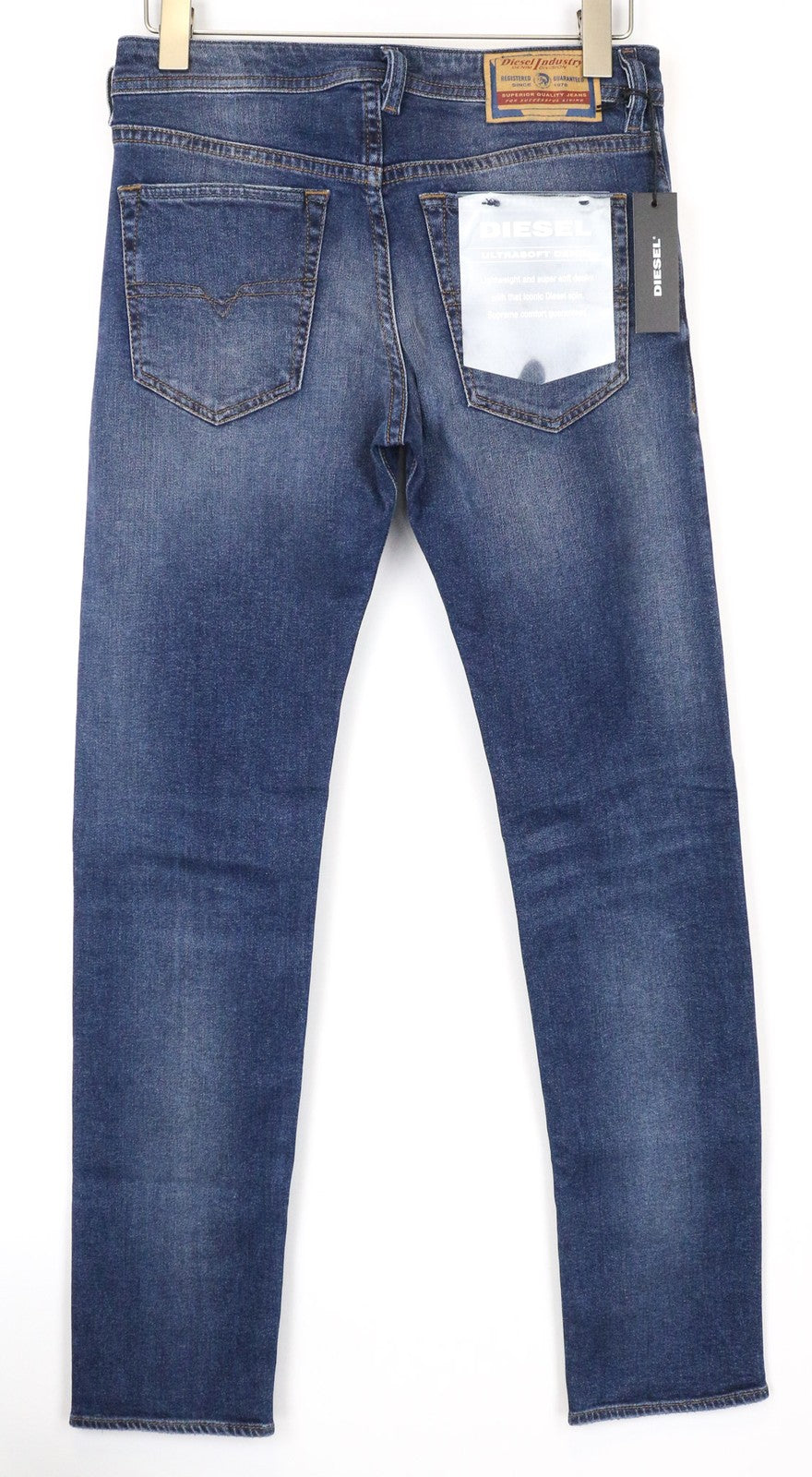 DIESEL Buster 084NS vyriški džinsai W28/L32 mėlyni, siaurėjantys, tamprūs 