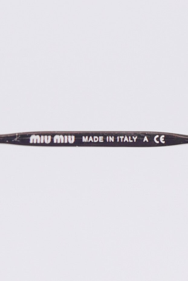 Miu Miu MU 50RV akiniai nuo saulės moterims su blyškiai auksiniais rėmeliais ir pusiau be rėmelio 140 