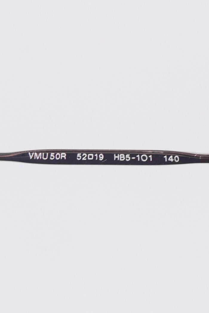 Miu Miu MU 50RV akiniai nuo saulės moterims su blyškiai auksiniais rėmeliais ir pusiau be rėmelio 140 