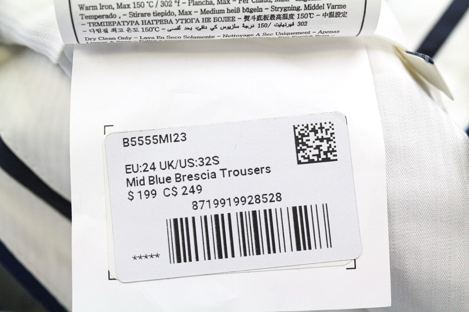 SUITSUPPLY Brescia vyriškos kelnės, UK32S, mėlynos, grynos vilnos, klasikinės, su klostėmis priekyje 