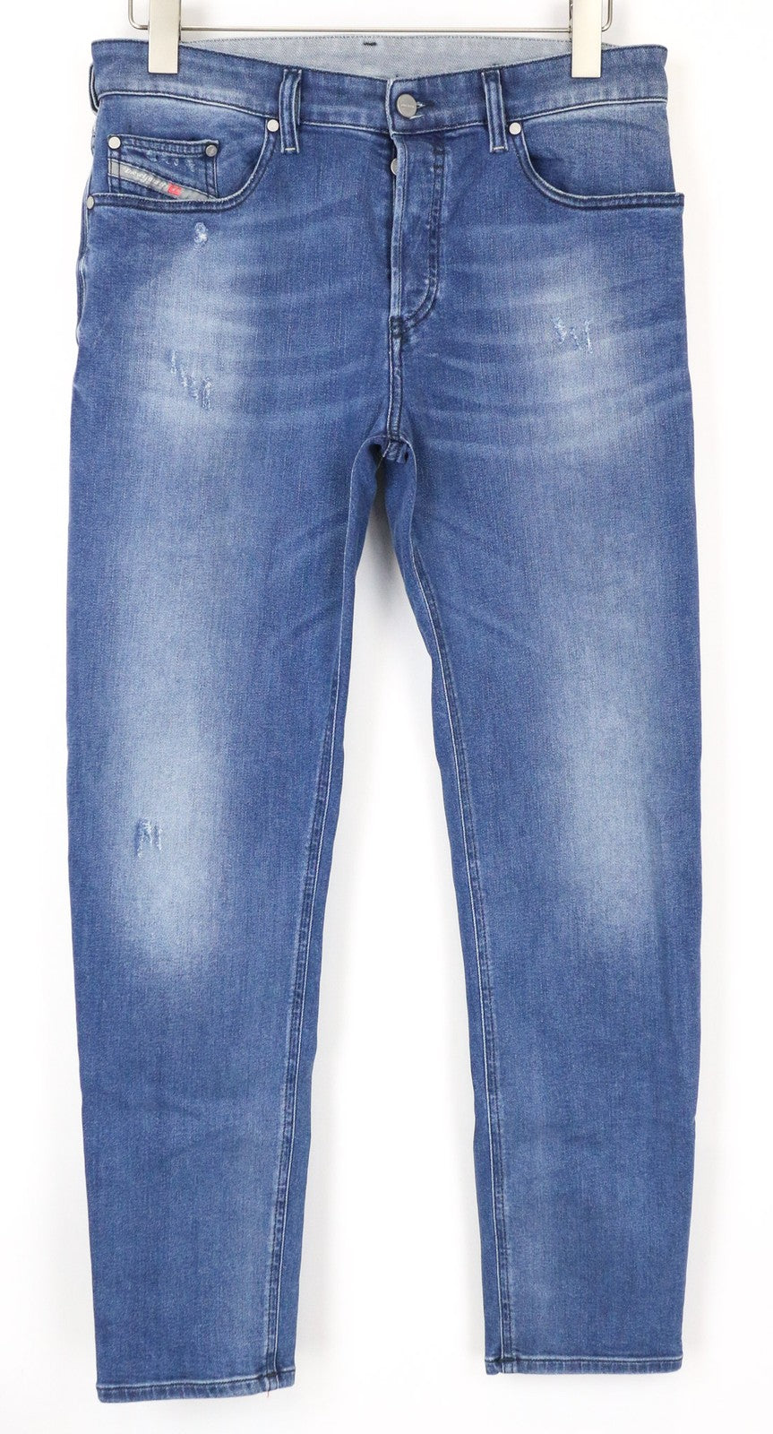 DIESEL Jifer 084NV Men Jeans W31/L34 Slim Tapered Wash Blue Cotton Stretch