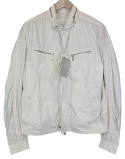 RICHMOND vyriška striukė 50 balkšvos spalvos, šviesiai laisvalaikio stiliaus, su užtrauktuku, ilgomis rankovėmis, gatvės stilius 