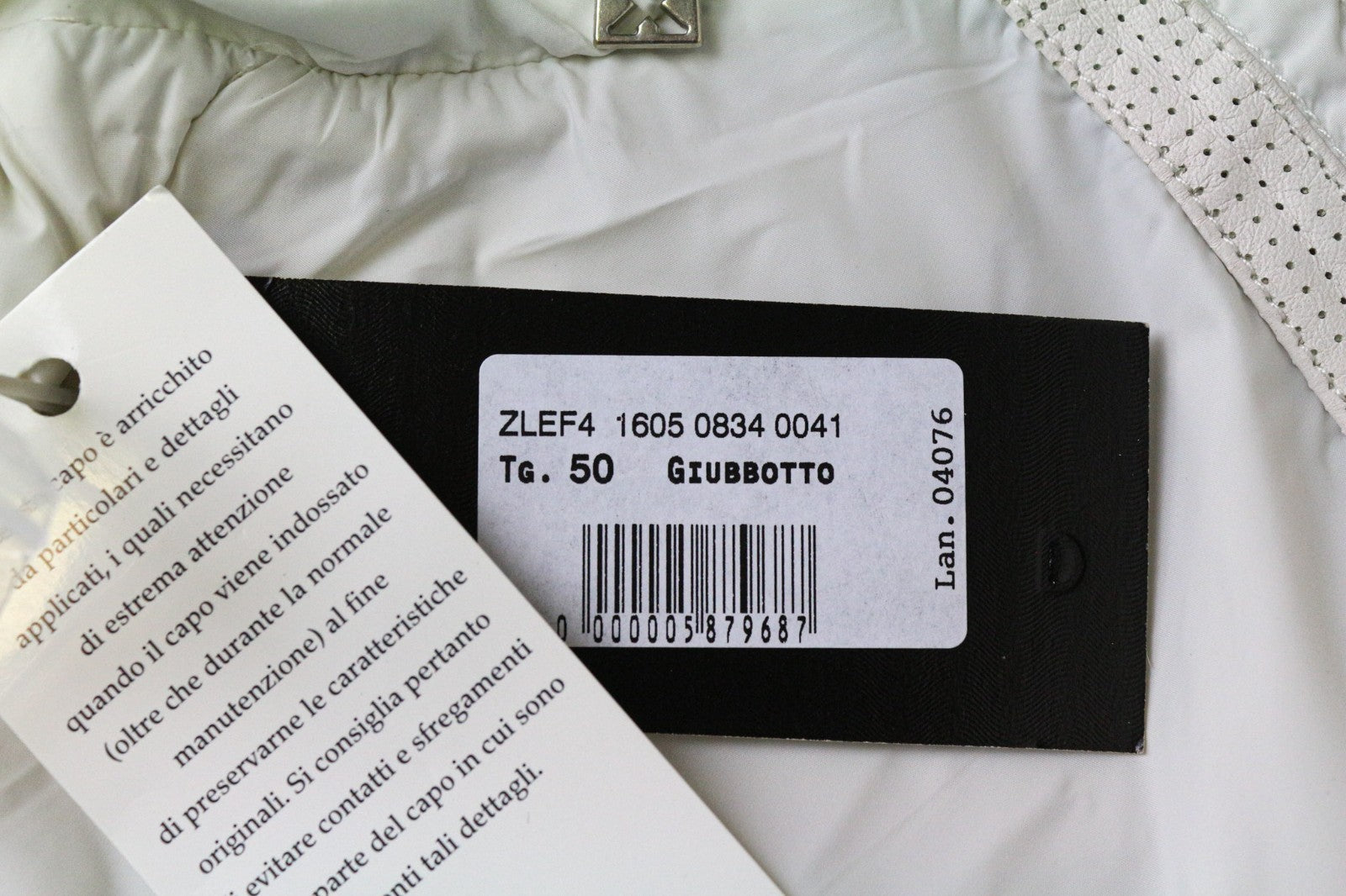 RICHMOND vyriška striukė 50 balkšvos spalvos, šviesiai laisvalaikio stiliaus, su užtrauktuku, ilgomis rankovėmis, gatvės stilius 